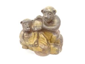 備前焼　作家物　猿　置物